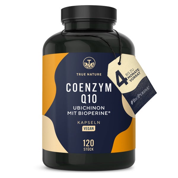 Coenzym Q10 200mg Kapseln Vegan - Ubichinon aus Fermentation 120 St