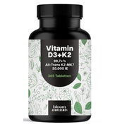 Vitamin D3 K2 20000 IE - 365 Tabletten - Bloom Naturals 365 St