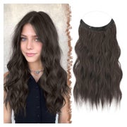Haarverlängerung Haarextension Synthetik schwarz braun-M18 4 1 St