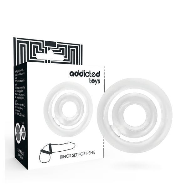 Addicted Toys - Ergonomisches Penisring-Set aus  Gummi 1 St