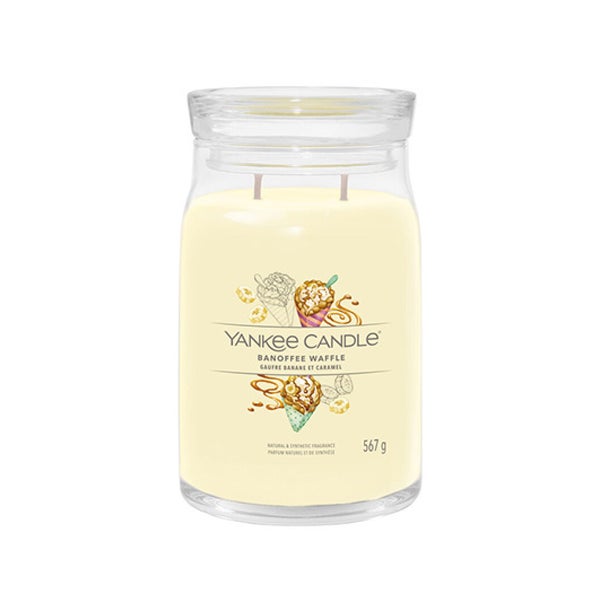 Aromatic candle Signature glass large Banoffee Waffle 567 g 1,485 kg