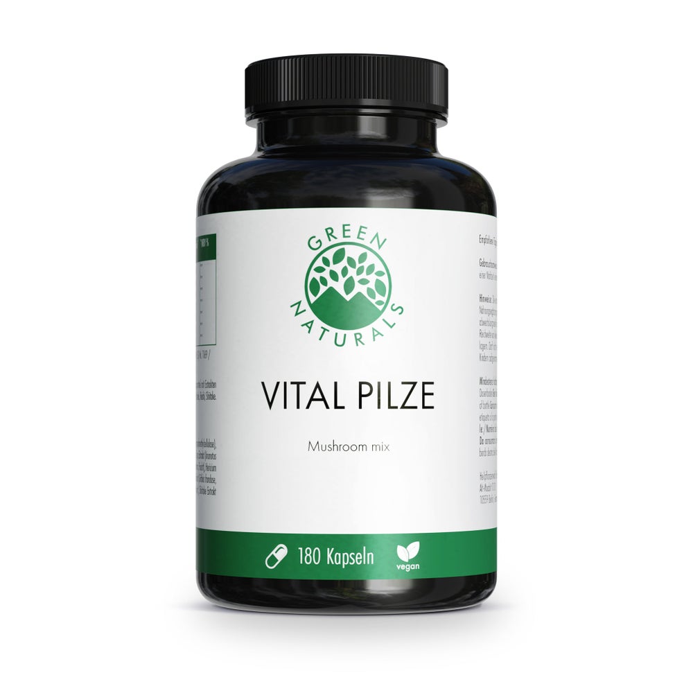 GREEN NATURALS Vital Pilze Cordyceps Reishi vegan 180 St