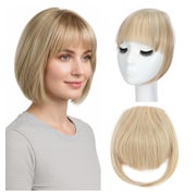 S-noilite Clip-in Pony, synthetischer französischer Pony, Naturblond/Blondierung