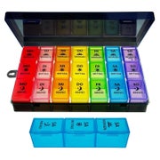 ZVZM Tablettenbox 7 Tage 3 Große Fächer Medikamentenbox Orga 1 St