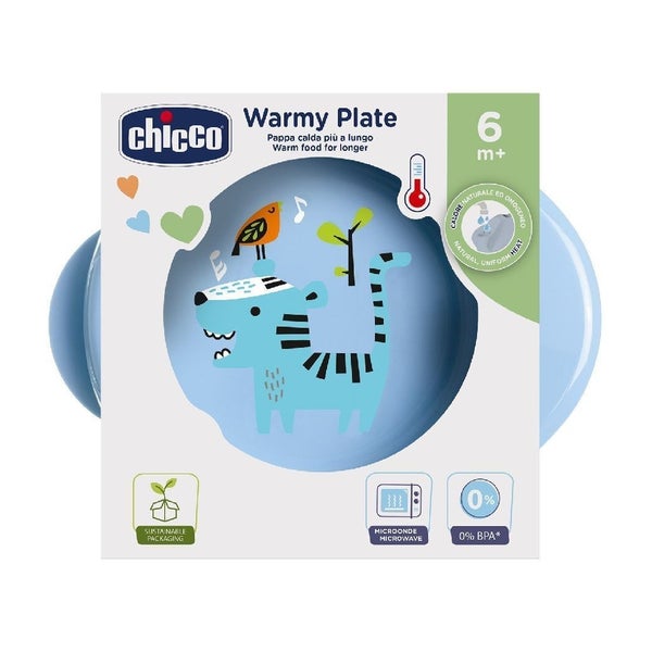 Chicco Pappacalda Warmhalteteller hellblau ab 6 Monaten