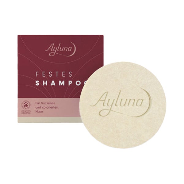 Festes Shampoo für trockenes und coloriertes Haar mit roter Tonerde und Bio-Hibiskus
