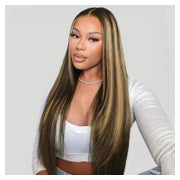 Perücke Echthaar Ombre 50 cm 13x4 Lace Front #2 27 Highlight 1 St