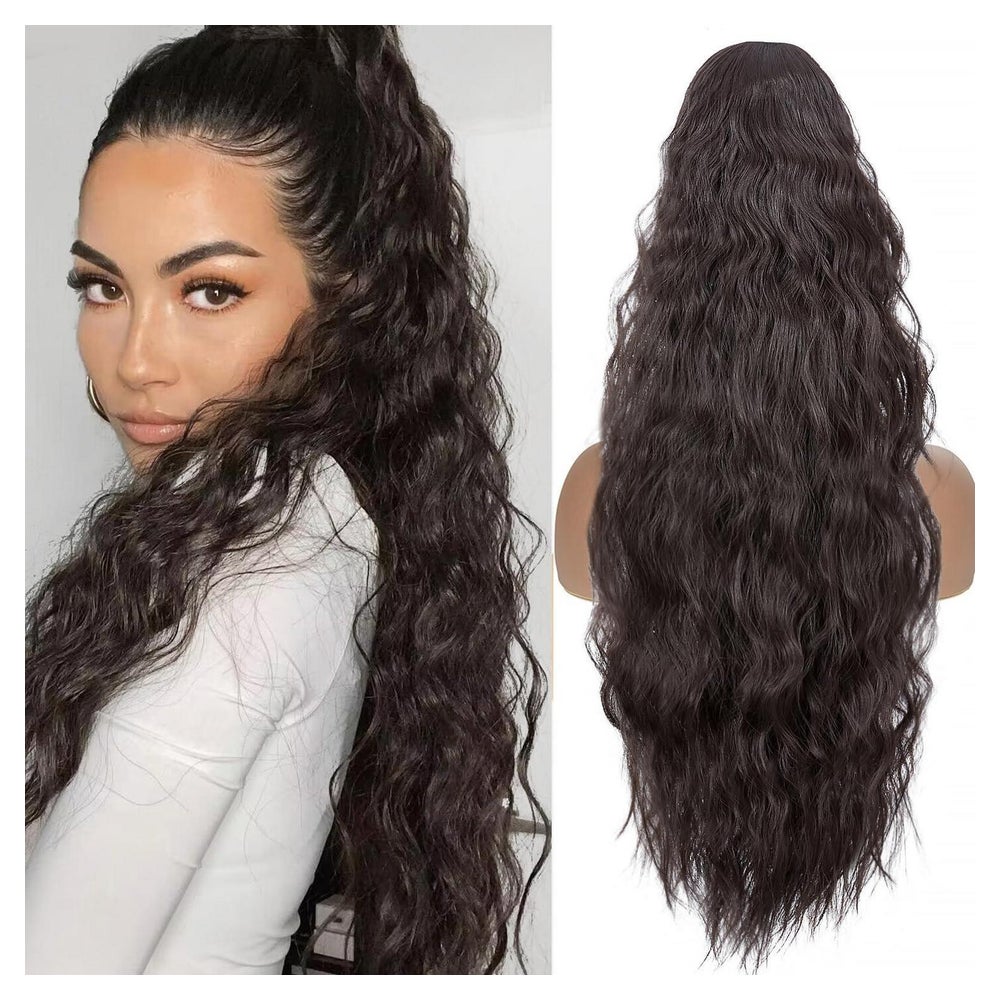 Pferdeschwanz Haarteil Ponytail Clip Kordelzug Corn 80cm dun 1 St