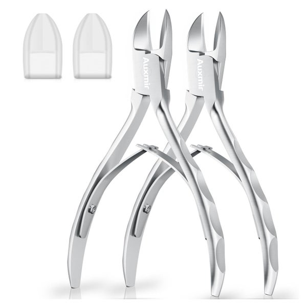 Auxmir Profi Nagelschere Nagelknipser für Dicke Fußnägel (2er Set) - Scharf &