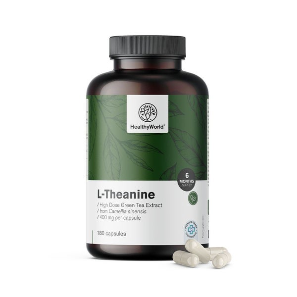 HealthyWorld L-Theanin 400 mg – Hochdosierte Aminosäure 180 St