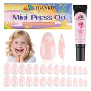 Acrylnägel 26 Stück Tip Kit Nagelkleber Kinder Mädchen Rosa 1 St