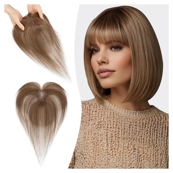 Toupets Echthaar Haar Topper Clip 27cm (Wispy Pony) #4 Mitte 1 St