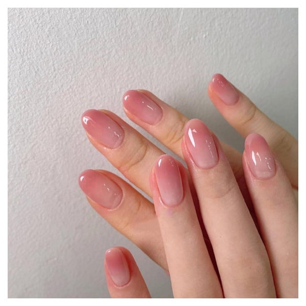 Künstliche Nägel Kurz French Ombré Rosa Mandel 24 Stück Ombr 1 St