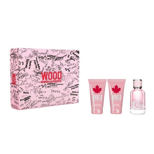 Dsquared2 Wood Pour Femme Edt 50Ml + Bsg 50Ml + Bl 50Ml 0,15 l
