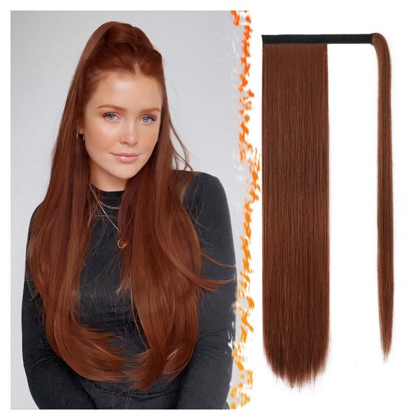 Pferdeschwanz Haarteil Synthetik Clip in Damen 66cm Mittlere 1 St