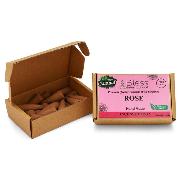 Räucherkegel Rose Handgetaucht Bio Chemiefrei Rose Pack Of 2 1 St
