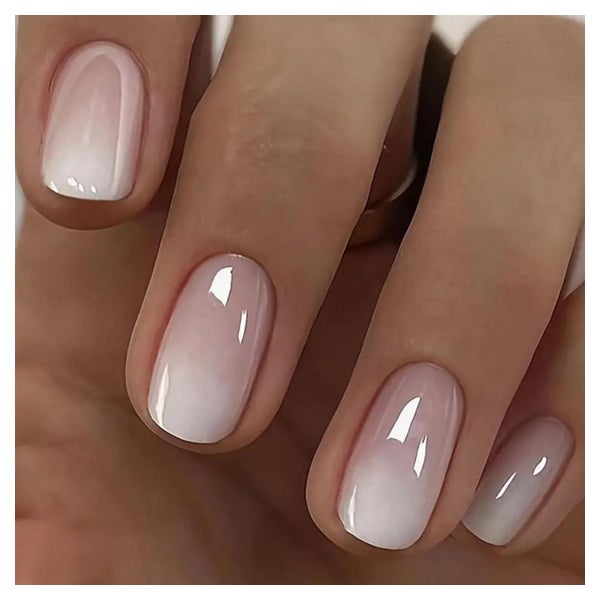 Künstliche Fingernägel Square Nude Rosa Gradient Chrome SA4 1 St