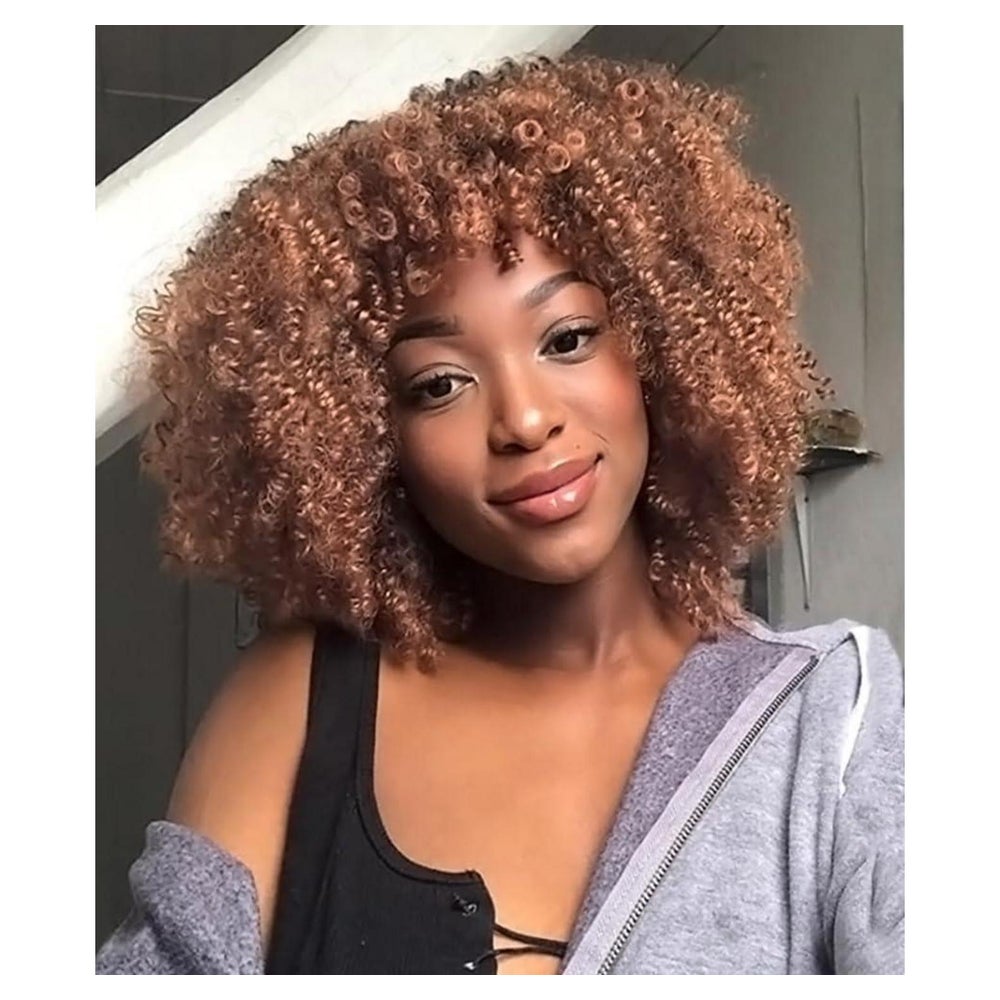 Perücke Damen Afro Kinky Curly Bob Pony Synthetisch 14 Inch 1 St