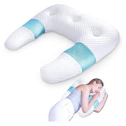U-förmiges Memory Foam Nackenkissen mit Ohr-Haltebereichen B 1 St