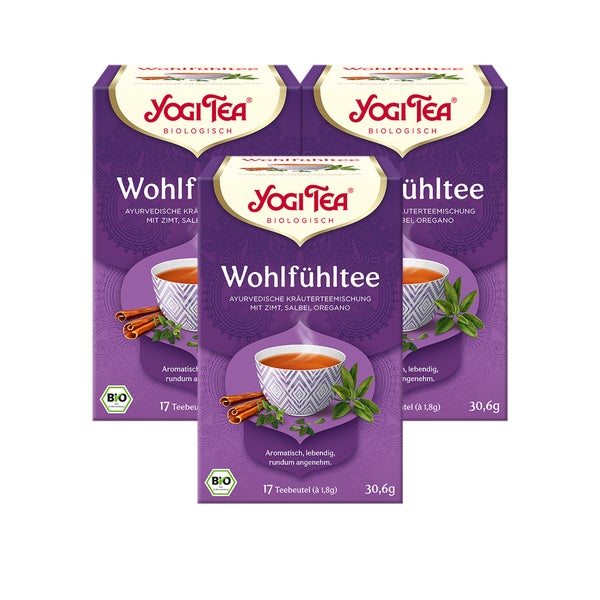 Yogi Tea - Wohlfühltee Bio Kräutertee | 3 x 30,6g 3x17 St