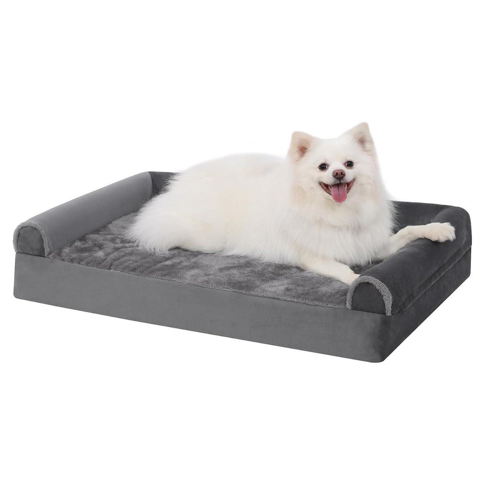 Hundebett orthopädisches Hundekorb dunkelgrau L 90 x B 57 x 1 St