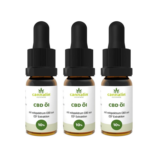 Cannalin - 3x CBD Öl Vollspektrum - 10% 30 ml