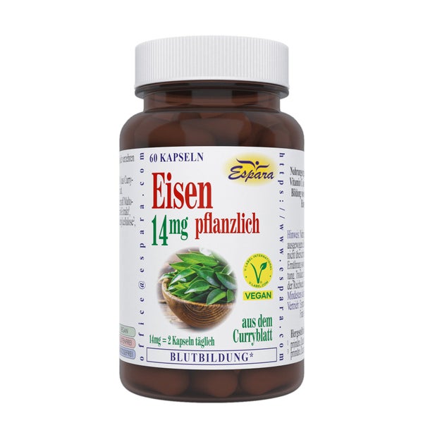 Eisen 14 Mg Pflanzlich Kapseln 60 St