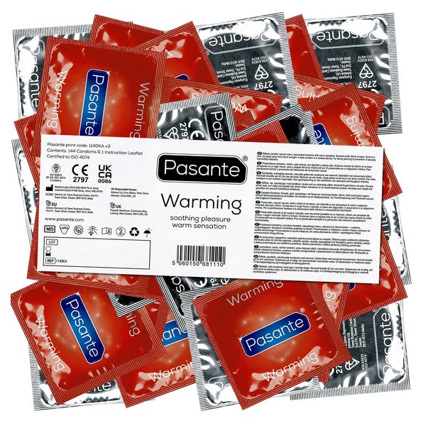 Warming wärmende gerippte 144 Kondome (144 Kondome) 144 St