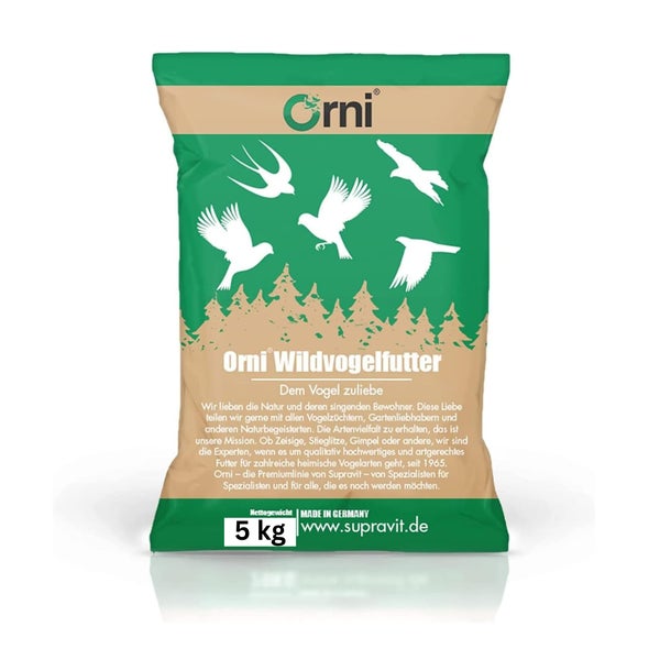 Orni Stieglitz Super I schmackhaftes Wildvogelfutter für Stieglitze I natürliches Stieglitz Futter mit wertvoller Saatenmischung aus Glanz, Negersaat UVM. I Vogelfutter Wildvögel Ganzjährig… 5 kg