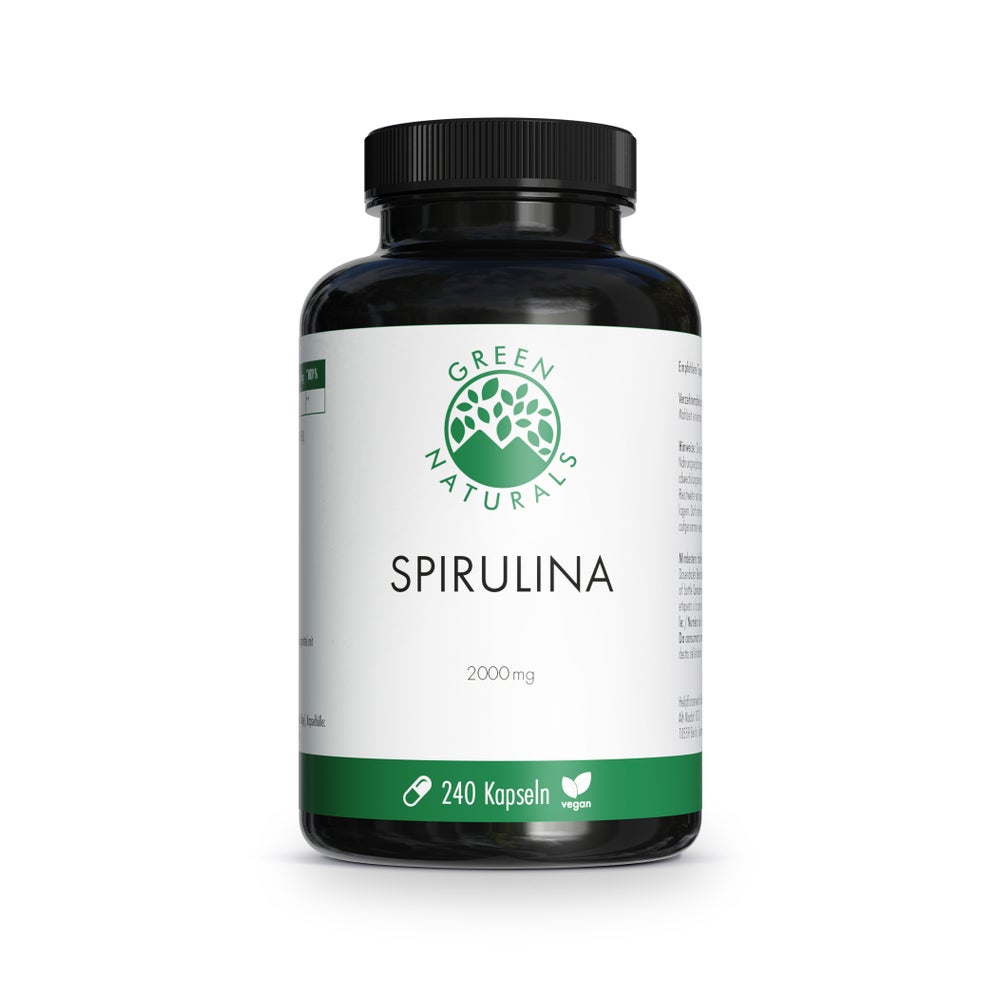 GREEN NATURALS Spirulina Kapseln 2000 mg vegan 240 St