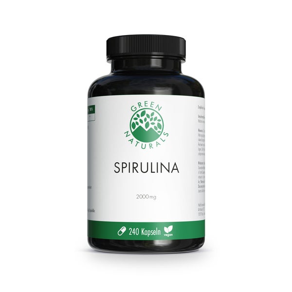 GREEN NATURALS Spirulina Kapseln 2000 mg vegan 240 St