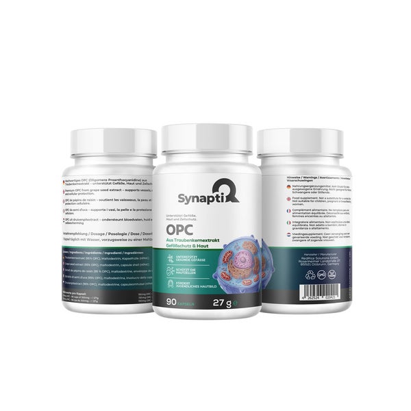 SynaptiQ® - OPC aus Traubenkernextrakt – Gefäßschutz & Haut 27 g