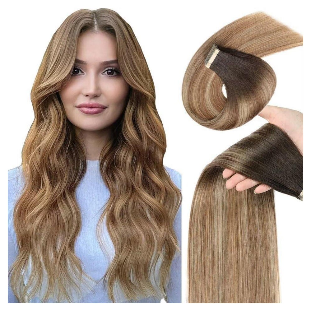 Tape Extensions Echthaar Remy Balayage 2 6 18K# 24inch(60cm) 1 St