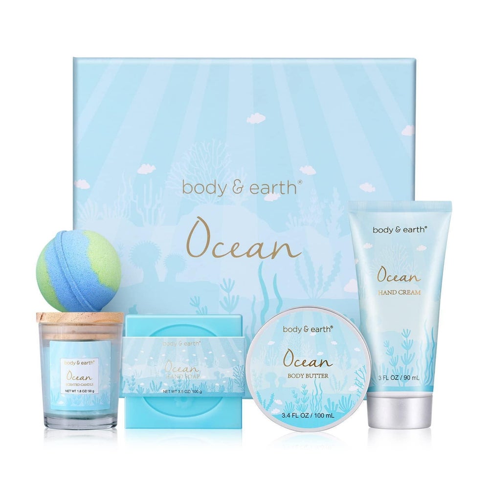 BODY EARTH Ozeanduft Geschenkbox 5tlg. Duftkerze Körperbutte 1 St