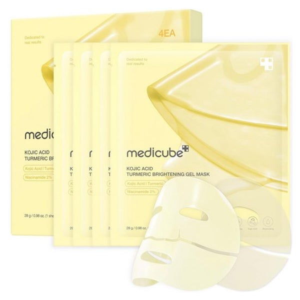 Medicube Kojic Acid Turmeric Brightening Gel Mask 4er Pack 4 St