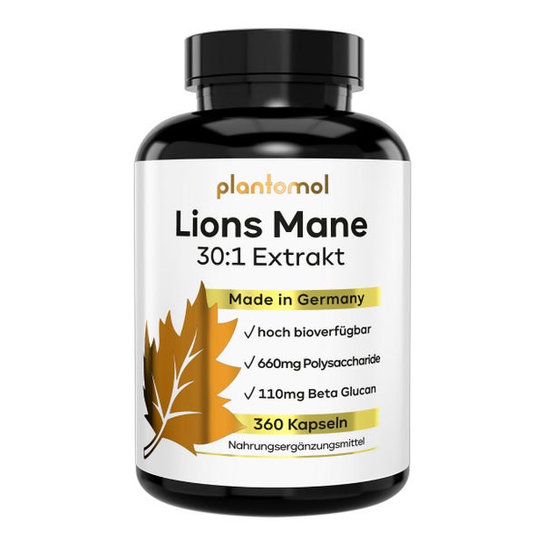 plantomol® Lions Mane Mushroom Kapseln - Löwenmähne Extrakt