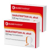 Produktabbildung: NARATRIPTAN AL akut 2,5 mg Filmtab. DP 2X2 g