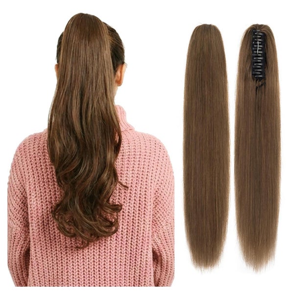 Pferdeschwanz Extensions Echthaar 35cm #4A Green Schokoladen 1 St