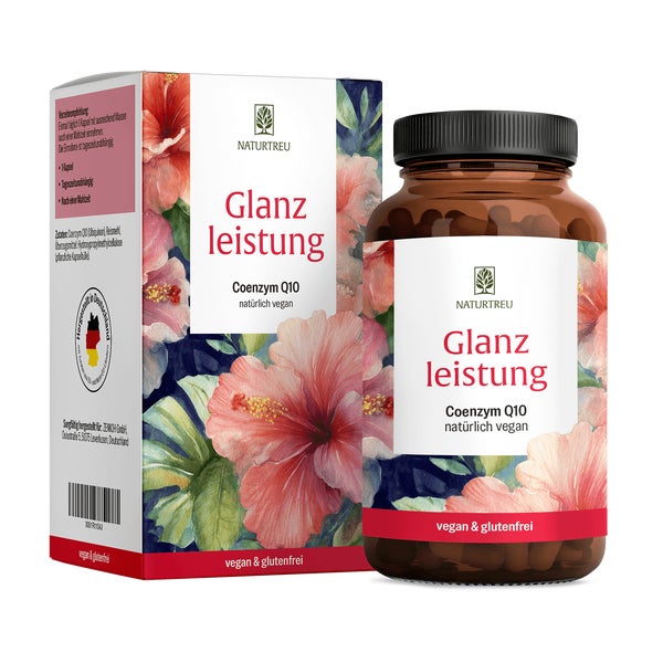 Coenzym Q10 hochdosiert - GLANZLEISTUNG - 90 vegane Kapseln - NATURTREU® 90 St