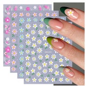 Nagelsticker bunte Blumen selbstklebend 10 Blatt 1 St
