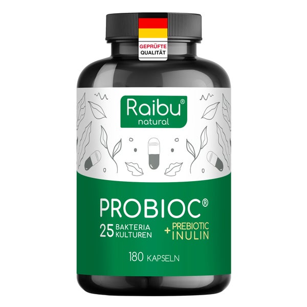 Probioc 25 Bakterienstämme + Inulin | Kulturen Komplex - RAIBU 180 St