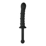 The Handler - Schwarzer Noppen-Dildo, 25 cm, mit Handgriff (1 Stück) 1 St