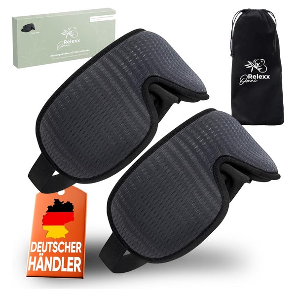 OMNIRELEXX® 2er Set - Atmungsaktive - 3D Schlafmaske (G/G) 2 St