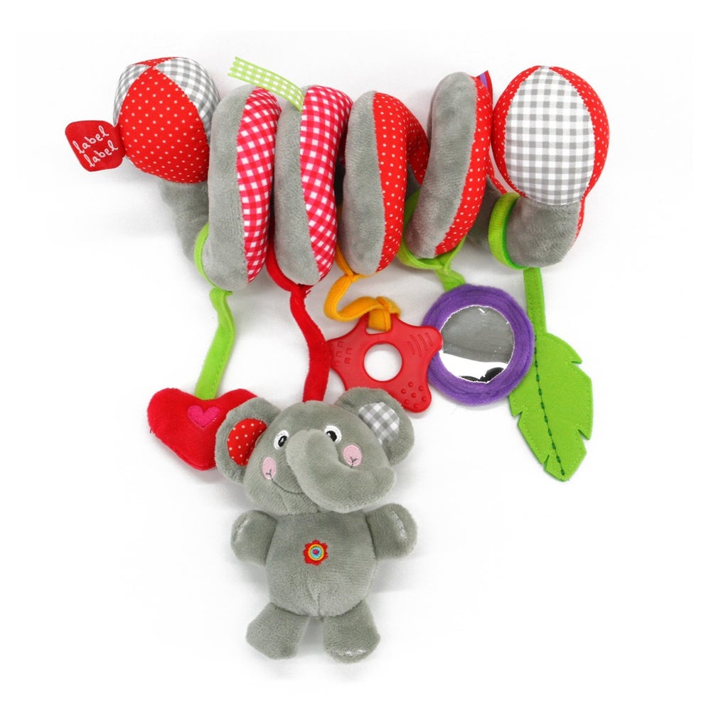 Label-Label Activity-Spirale / Stoff-Spirale zum Greifen und Fühlen für Babyschale Elefant 1 St