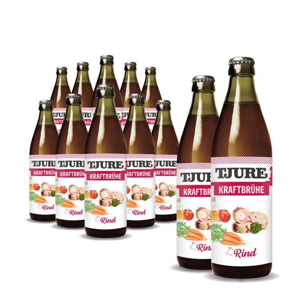TJURE - Kraftbrühe Rind - 10+2 Spar Paket | ENERGIE | KRAFT | wie bei Oma 3840 ml