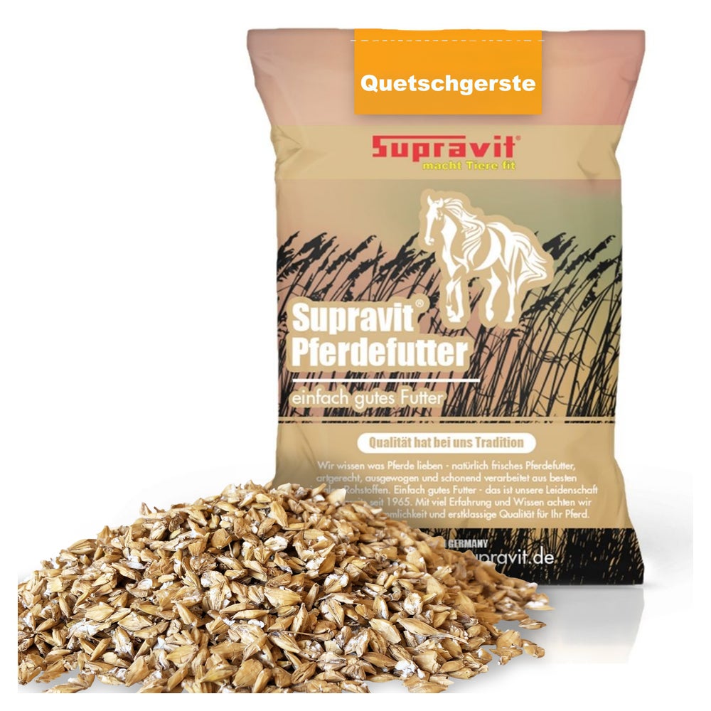 Supravit Gerste gequetscht 20kg Pferdefutter mit hohem Energiegehalt 20 kg