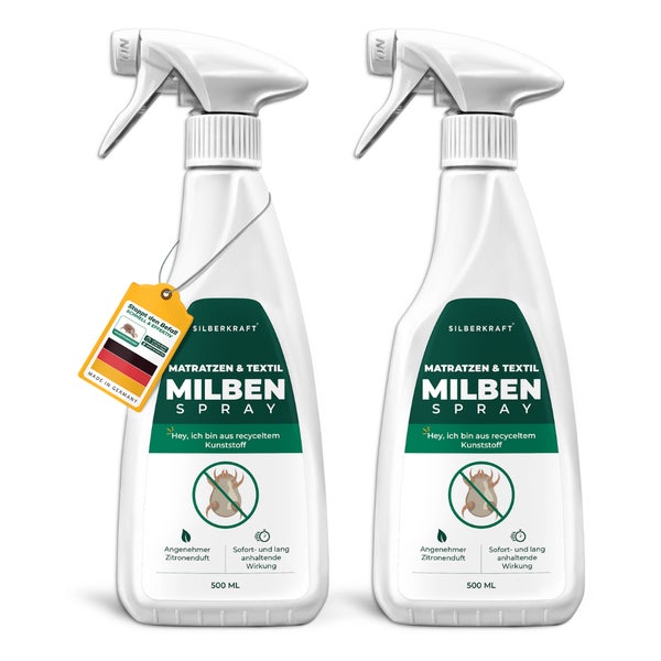 Silberkraft Milbenspray Matratzen & Textil 2 x 500 ml 1000 ml