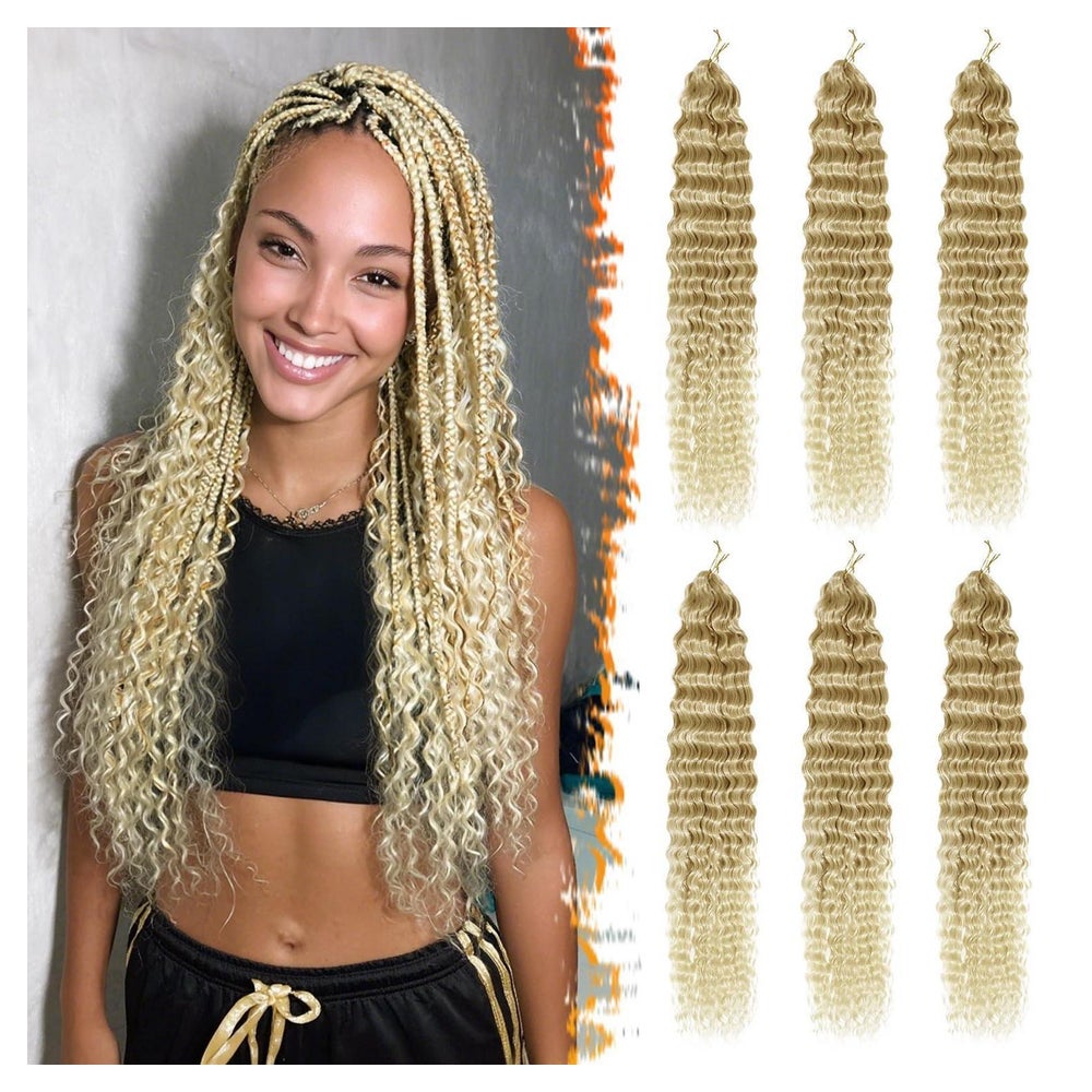 Haarverlängerungen Crochet Braiding Deep 55cm T27 613# Ombre 1 St