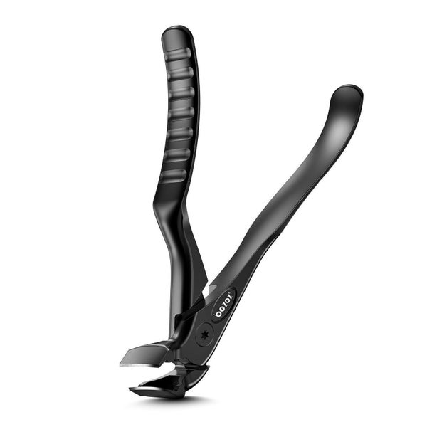 BEZOX Nagelknipser für dicke Nägel, Langer Griff, mit Fänger, Schwarz
