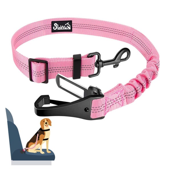 Hundegurt verstellbar elastisch reflektierend 3in1 Auto 90CM 1 St
